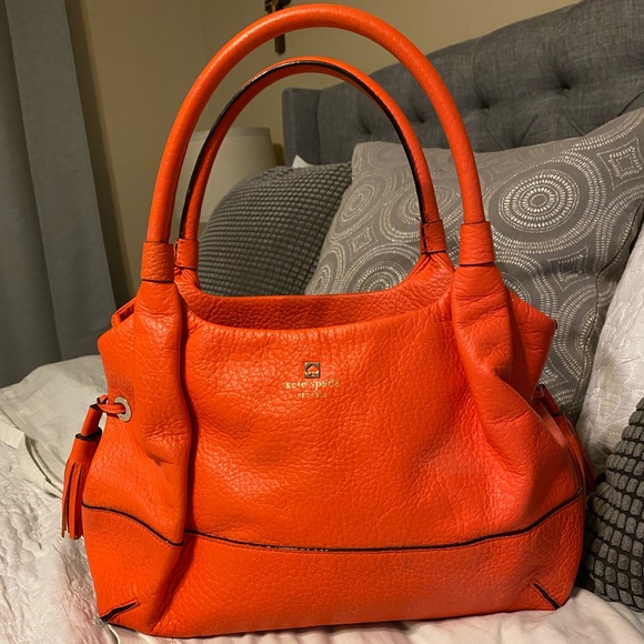 kate spade Handbags - Orange Leather Kate Spade Stevie Handbag